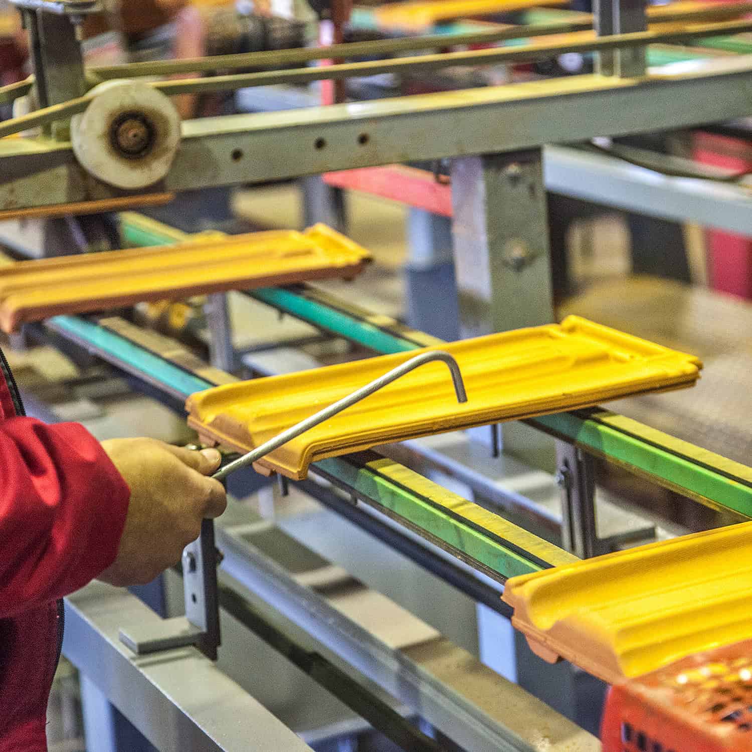 Roof tile production line modernization, IESYS, WE Engineer, industrial automation